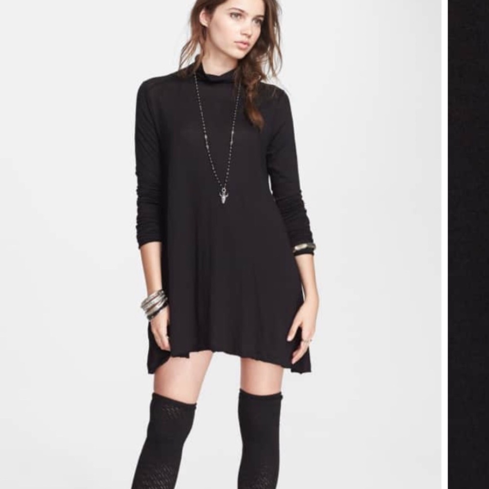 Free People Fantasy Jersey Gemma Mock-Neck Tunic